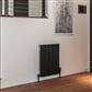 Peretti 600 x 470 Aluminium Radiator Matt Black