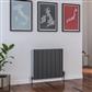 Peretti 600 x 660 Aluminium Radiator Matt Anthracite