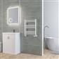 Velor 600 x 500 Aluminium Towel Rail Matt White