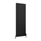 Hadleigh 1800 x 555 Aluminium Radiator Matt Black