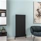 Hadleigh 1200 x 555 Aluminium Radiator Matt Black