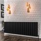 Guardia 600 x 1800 Aluminium Radiator Matt Black