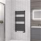 Tunstall 1200 x 600 Towel Rail Matt Black