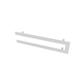 Universal Double Flat Style Towel Hanger 660mm Matt White