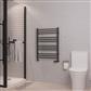 Corinium Round 800 x 600 Towel Rail Matt Anthracite