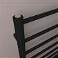 Tuscan Round 800 x 500 Towel Rail Matt Black