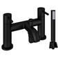 Meriden Bath Shower Mixer Tap with Handset, Hose and Holder Matt Black