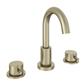 Meriden 3 Tap Hole Basin Mixer Tap Set Brushed Brass