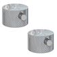 (Pair) Meriden Full Knurling Tap Handles for Wall Mounted 3 Tap Hole Basin / Bath Mixer Taps Chrome