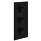 Meriden Triple Thermostatic Concealed Shower Valve - Matt Black