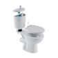 Loire in a box Close Coupled Toilet Bundle with WC Pan, Cistern and Soft Close Toilet Seat - White